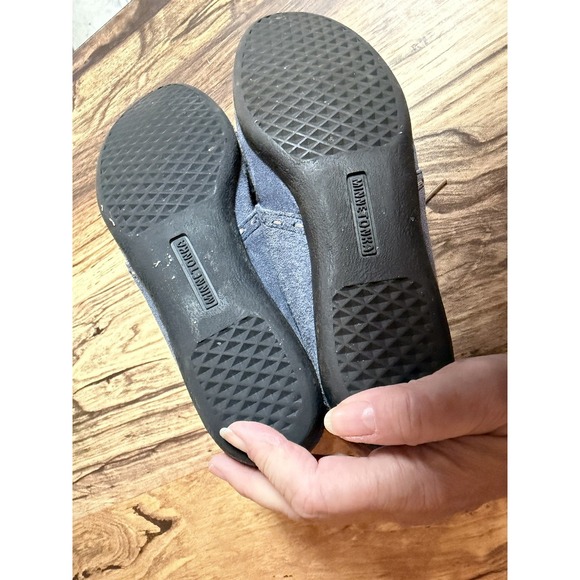 Minnetonka Blue Suede Moccasins Shoes Women's Size 5.5 Ankle Booties Leather - Picture 2 of 3